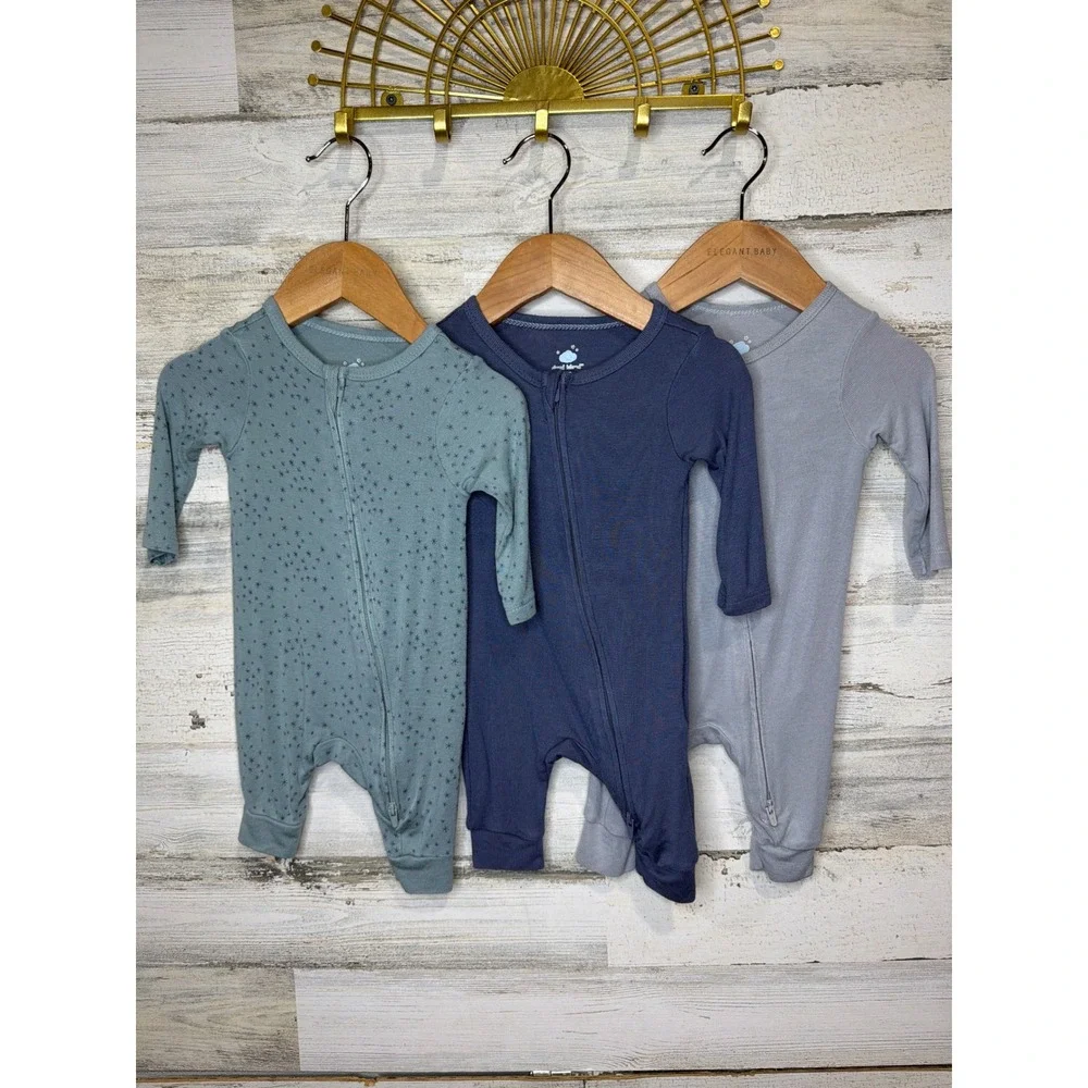 Cloud Island Baby Gap Boys 0/3m - 6/12m Blue Gray Sleeper Overall Romper Bundle